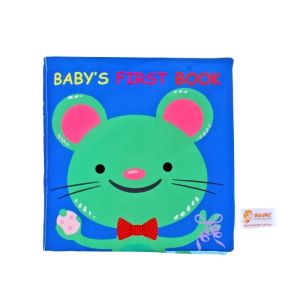Babys First Book: Mouse Soft Fabric Activity Baby Cloth Book Infant Toddler Kid Early Educational Cloth Book
