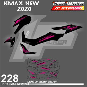 NMAX NEW 2020 (COD) STIKER STRIPING MOTOR YAMAHA NMAX NEW - STIKER LIST SIMPLE WARNA VARIASI DESAIN RACING HOLOGRAM DAN TRANSPARAN BISA COD IP PROJECT KODE 228