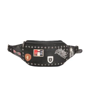 Tas Selempang Kulit Pria Keren Import Premium Warna Hitam Terbaru 2023 Bahan Tebal Anti Air Atau Tas Kecil Waistbag Kulit Cowok Distro Keren Terbaru Model Simpel Berkualitas PRTG C13