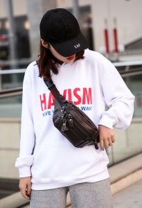 New Fashion Style Genuine Leather Mens Waist Bag Shoulder Bags outside sport belt bag