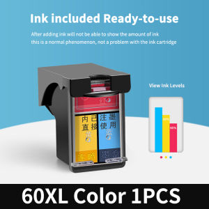 Compatible for HP 60 Ink Cartridge HP 60XL Ink HP Cartridge 60 Ink Printer 60 HP 60 Ink Cartridge Black Color for DeskJet D2560 D2660 F2410 F2480 F4230 F4250 F4280 C4680 C4780 HP Envy 100 110 120