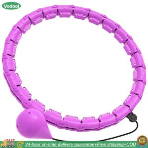 【24 hours Flash Delivery】Smart Weighted Hoop Waist Exercise Circle 24 Detachable Knots Stomach Exercise Hoop Adjustable Weight for Weight Loss