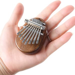 KiddoZone 8 Key Mini Kalimba High Quality Exquisite Finger Thumb Piano Marimba Musical Good Accessory Pendant Gift
