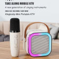 KTV RGB Speaker Musical Instrument Rechargeable with 1 to 2 Microphone Rechargeable. 