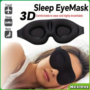 Nexlent 1Pc 3D Sleep Mask Large Size Block Out Light Soft Portable Blindfold Travel Eyepatch