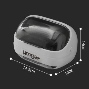 Wall-Mounted Soap Box Space Capsule Soap Holder Transparent Soap Shelf Drain Design For Bathroom
