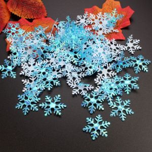 SPENCERRY Multi-color Christmas Snowflakes Confetti 1.5cm/2cm/3cm DIY Snowflake Sequins Christmas Ornaments Glitter Artificial Snowflakes Cake Decor