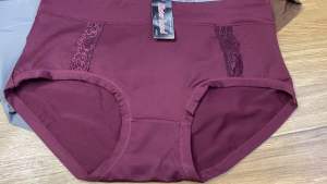 [ส่งเร็วพิเศษ!] 775#(เอว36-46)Sister hoodกางเกงในไซร์ใหญ่ใหญ่ขอบพับ