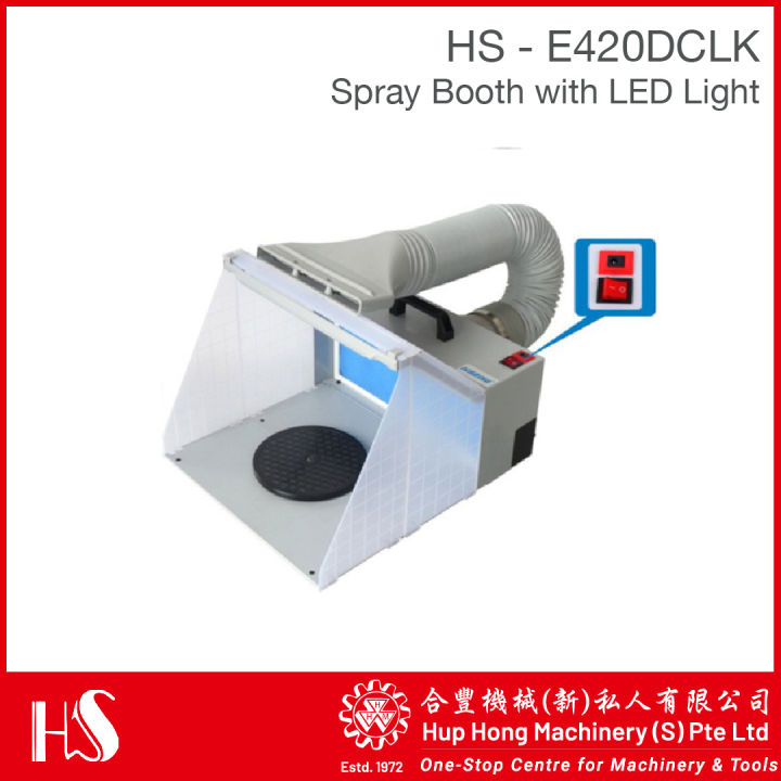 HAOSHENG HS E420DCLK Foldable Spray Booth with LED Light & Exhaust