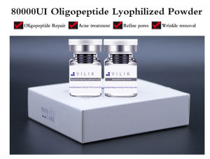 80000UI Oligopeptide ผง Lyophilized ซ่อมผิวทำให้ความชุ่มชื้นผิวต่อต้านริ้วรอยกระชับสิว Oligopeptide -1เซรั่มบำรุงผิว
