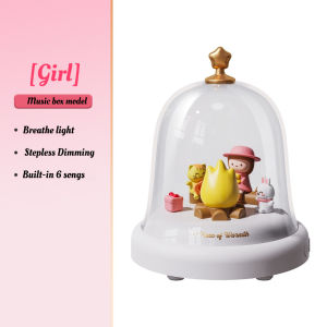 Little Flame Musical Box Atmosphere Light cute Music Box Night Light Creative Childrens Birthday Gift