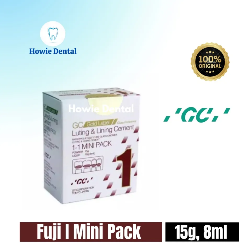 Ciment Verre Ionomère GC Fuji 1 Mini Pack - Pour Scellement Et Lining Dentaire, 15g/10g, Neuf