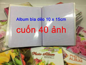 Album ảnh 10 x 15cm  đựng được 40 ảnh và 60 ảnh  Bìa dẻo  màu sắc đẹp