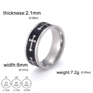 SKYRIM Mens and Womens Rings simple Cross pattern Couple Rings fashion jewelry