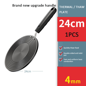 ✔SG STOCK☛24cm/28cm Heat Diffuser with Handle Quick Magic Defrosting Tray defrost plate Anti-Burning Black pot