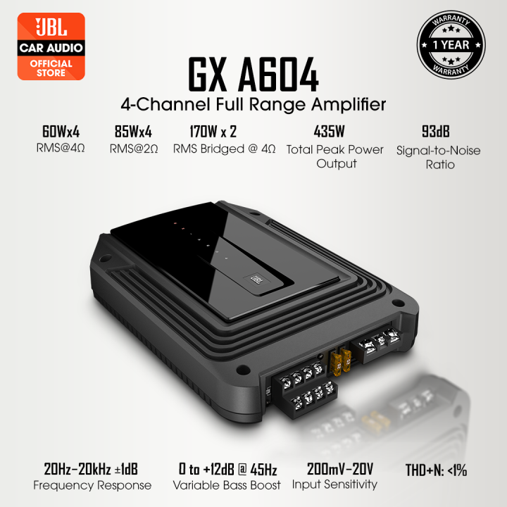 JBL GX A604 | 4-Channel Amplifier 60W Rms X 4 Local Supplier