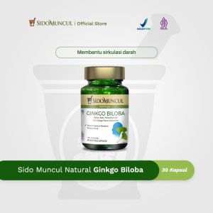 Sido Muncul Natural Herbal Ginkgo Biloba 30 Kapsul - Daya Ingat Konsentrasi