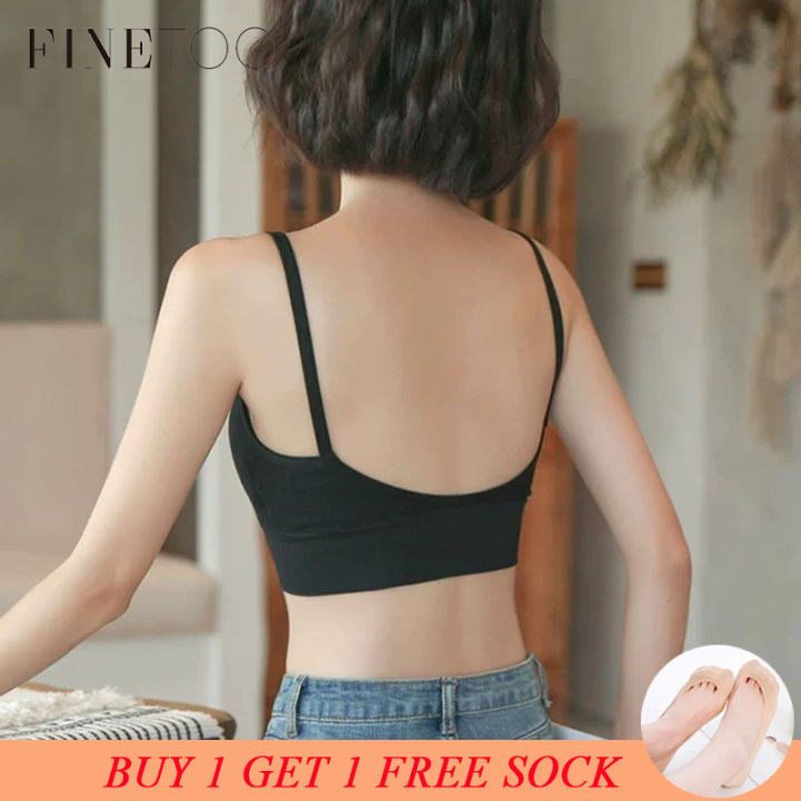 FINETOO Women Tube Tops Soft Bralette Cotton Underwear Wireless