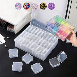 NEXTYOO DIY Perler Beads Storage Boxes Large Capacity Clear Transparent Storage Box Portable Transparent Lid Beads Storage Containers Beads Organization