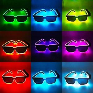 Led Glasses Neon Party Flashing Glasses Luminous Light Glasses Bar Party Concert Props Fluorescent Glow Photo Props Supplies