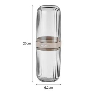 Portable Transparent Toothbrush Storage Cup | Toothbrush Toothpaste Case Holder Mouthwash Cup Kotak Simpanan Berus 牙刷漱口杯