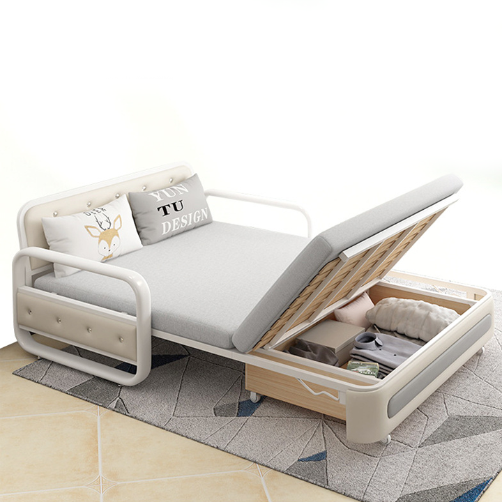 Sofa giường sofa ghế thông minh, có ngăn kéo chứa đồ tiện dụng, tiết liệm không gian.