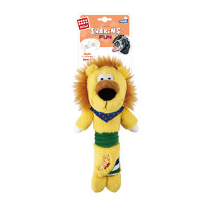 [GiGwi] Shaking Fun Series: Lion/Fox | Suitable For An Indoor Throw & Fetch Game | Soft Fabric Protect Dogs Teeth & Gums During Bite | For SnuggleTugFetch & Chew