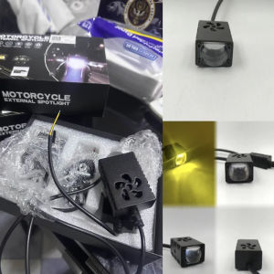 ✅COD Car Center Grille Light Car LED Center Light Two Color Spotlight Motorcycle LED Headlight Car LED Light Motorcycle LED Spotlight Universal
