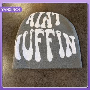 【YANXING4】 หมวกถัก Y2K ชายและหญิง หมวกผ้าแจ็คการ์ดหมวกแฟชั่นอบอุ่นกลางแจ้ง