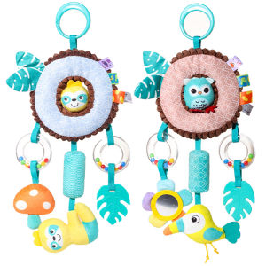 Baby Hanging Rattles for Soft Newborn Plush Sensory Stroller Animals Bed Bell Dolls Babies Development Handle Toys Toddlers Gift