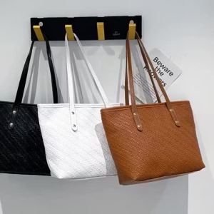 YOYO Fashionable Shoulder Bag For Office Women Students PU Leather Light Luxury Tote Bag Handbag#V04