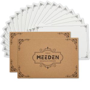 MEEDEN Blank Watercolor Paper Postcards: 4"X6" 140lb/300gsm Travel Water Color Post Cards - 20 Sheets 100% Cotton Hot Press Art Painting Paper for DIY Mailing Invitations Greeting
