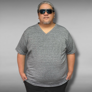 V NECK BASIC T SHIRT PLUS SIZE MENS WEAR Plain Top Big Men Comfortable Stretchable Cotton Spandex