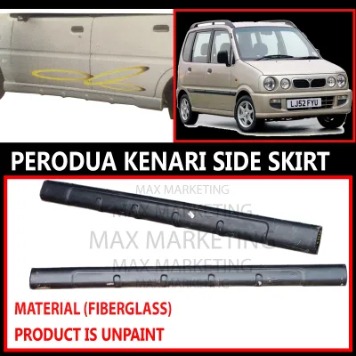 B0644 PERODUA KENARI SIDE SKIRT FIBERGLASS BODYKIT