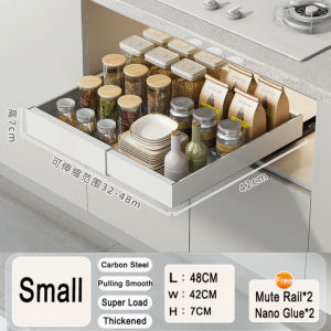 Pull Out Basket Expandable Kitchen Drawer Racks Under Sink Organizer Rack Kitchen Cabinet with Sliding Dish Rack Organizers Shelves