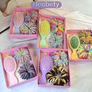 Heabety Colorful Hair Accessories Set For Children With Comb Rope Side Clip For School Kids Theme Event Dressingup Hair For Todd