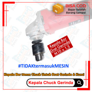 Mata / Sambungan / Adaptor / Drat Chuck Cuk Gerinda Jadi Ubah Mesin Bor Listrik 10mm (m10x1.5)