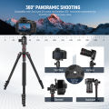 NEEWER 77 Inch/197cm Camera Tripod Chân máy ảnh Monopod cho DSLR, có đầu bi toàn cảnh 360°, cột trung tâm 2 trục, chân máy du lịch nhẹ bằng nhôm, tải trọng tối đa 34lb, TP77. 