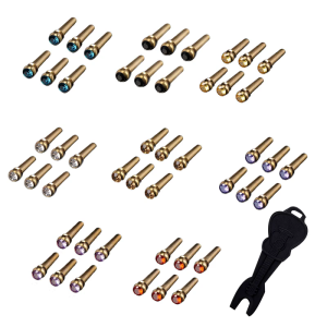 6 chân ngựa đàn guitar dây đàn ghi ta chốt cung cấp vân kim loại biểu diễn cho người mới bắt đầu và nhạc sĩ chuyên nghiệp