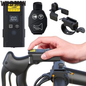 Đèn Trước Xe Đạp cảm biến thông minh với sừng có thể sạc lại dùng điều khiển từ xa đèn LED cho đi xe đạp an toàn đêm