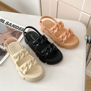 [Free Shipping] Casual Double-Strap Sandals Casual WomenS Slippers Fashionable Height-Increasing WomenS Sandals WomenS Sandals