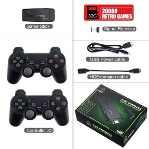 4K HD Home Game Console Wireless Double Gamepad 32/64G 20000 game Support Multiple HDMI TV Projector M8 Video Game Console Retro Handheld Game Console For PS1/GBA/FC