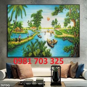 Gạch tranh 3D phong cảnh đồng quê