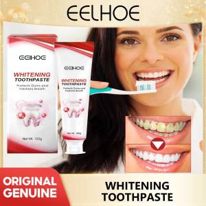 Eelhoe Whitening Toothpaste Plaque Stain Remove Yellow Melanin Fresh Breath Mouth Teeth Cleaning Brightening Whitening Tooth Teeth Care Toothpaste Repair Cavities Deep Cleaning Remove Plaques Stains Freshen Breath Teeth Whitening Toothpaste