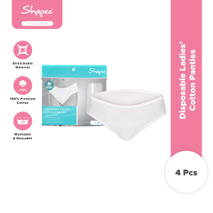 Shapee Disposable Ladies Cotton Panties - Travelling & Pregnancy Wear Postpartum Disposable & Reuseable