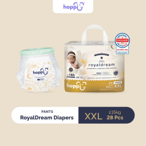 HOPPI Royal Dream Baby Diaper Tape & Pants 100% 7 Chemicals-Free*