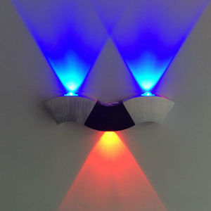 SXH led Wave Wall Lamp Creative Aluminum Bedroom TV Background Wall Decorative Lamp 3w4w Indoor
