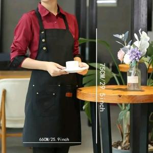 Celemek Anti Air Dan Minyak Korean Style Apron Barista Cafe Buat Kerja Kedai Restoran Barbershop