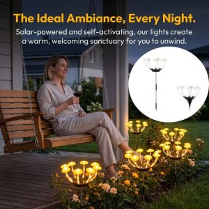 ROBERTA Mushroom-Shaped Solar-Powered Lamp Night Lighting Solar-Powered Mushroom-Shaped Lamp Decoration Automatic Light Sensor Waterproof Landscape Lamp Outdoor Use