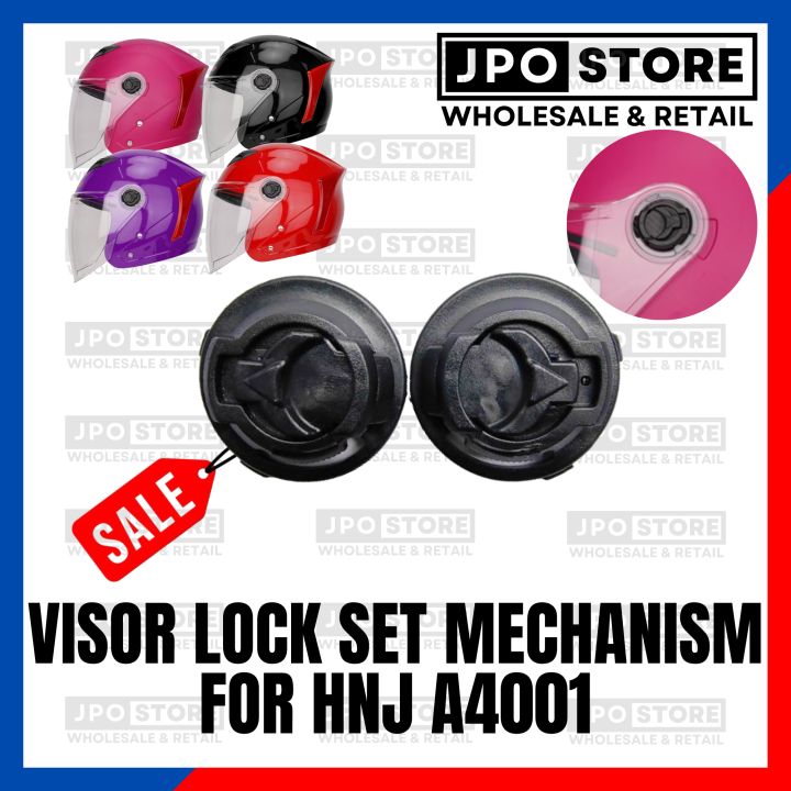 Visor Lock Set Mechanism for HNJ A4001 Half Face Helmet Lazada PH